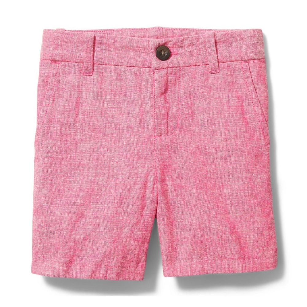 Pink linen boys shorts
